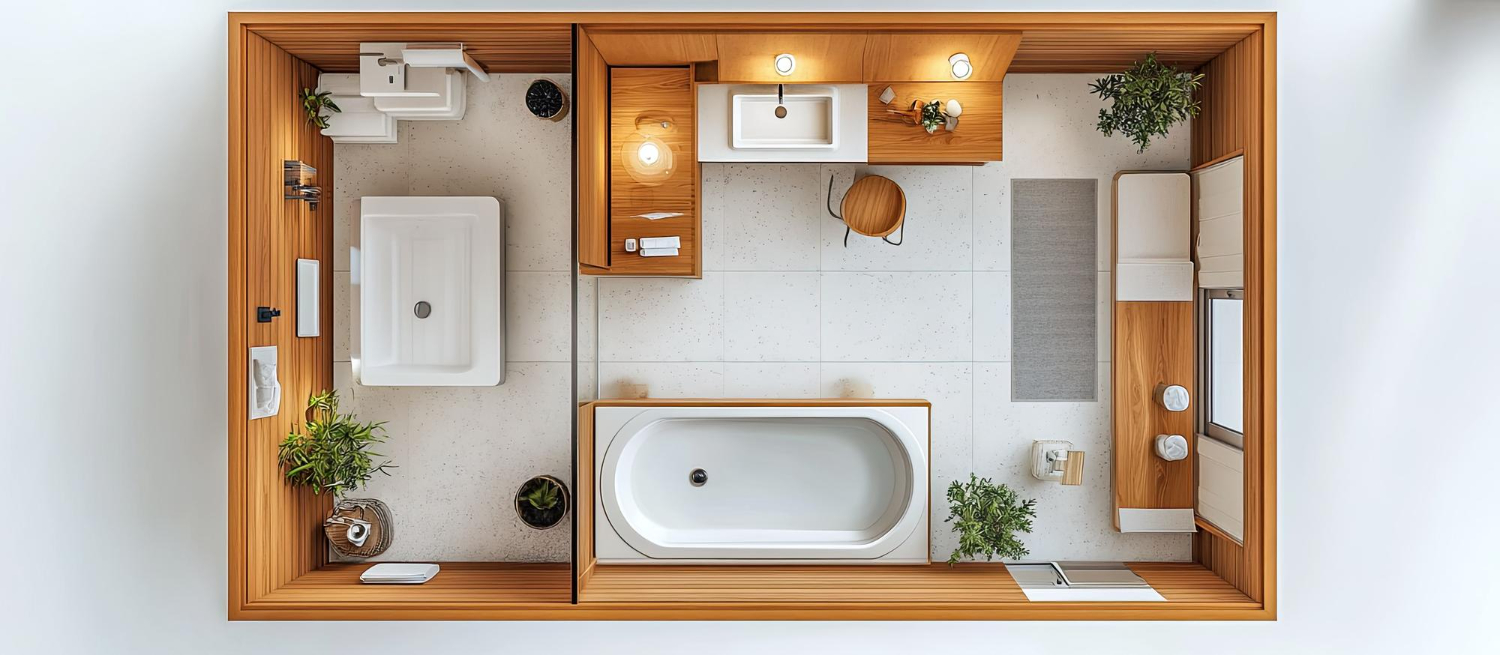 Plan d’une salle de bain à Draguignan