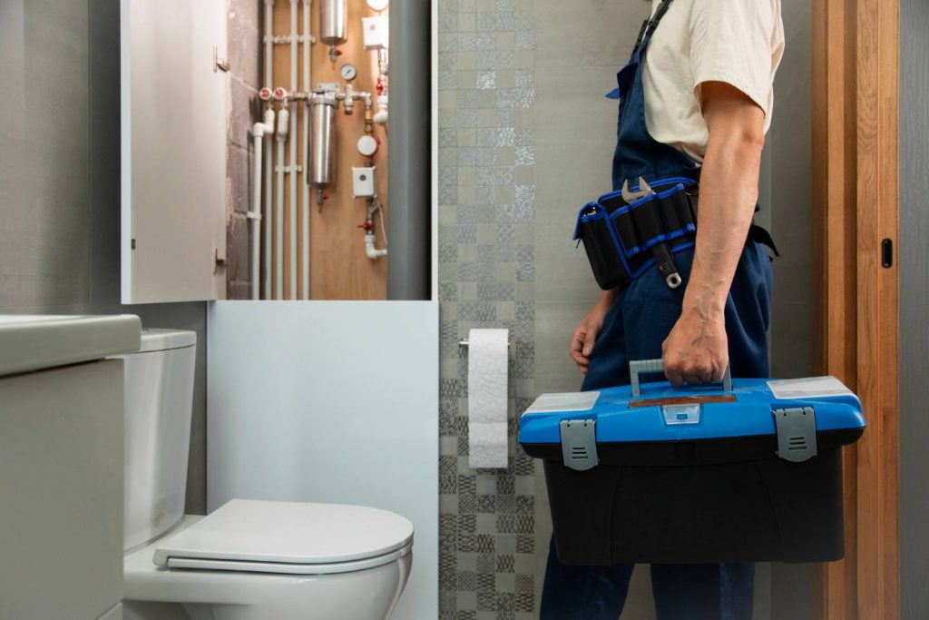 Pose de WC suspendu et meuble salle de bain à Les Arcs